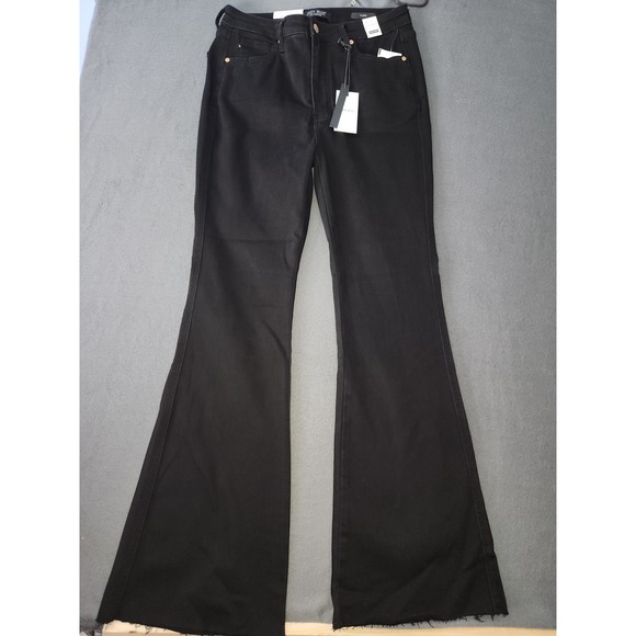 Judy Blue Denim - Judy Blue Pull On Flare Jeans Womens 13/31 Black High Waist Stretch Western NWT